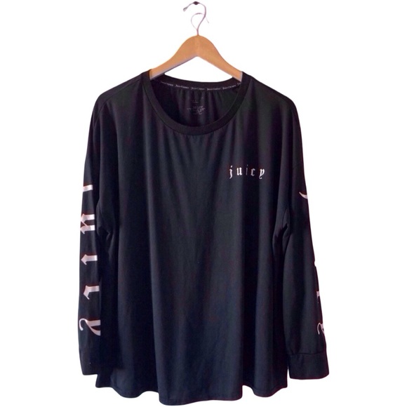 Juicy Couture Tops - Juicy Couture Y2K Logo Long Sleeve | M/L | Black Streetwear Essential